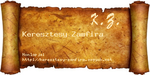 Keresztesy Zamfira névjegykártya